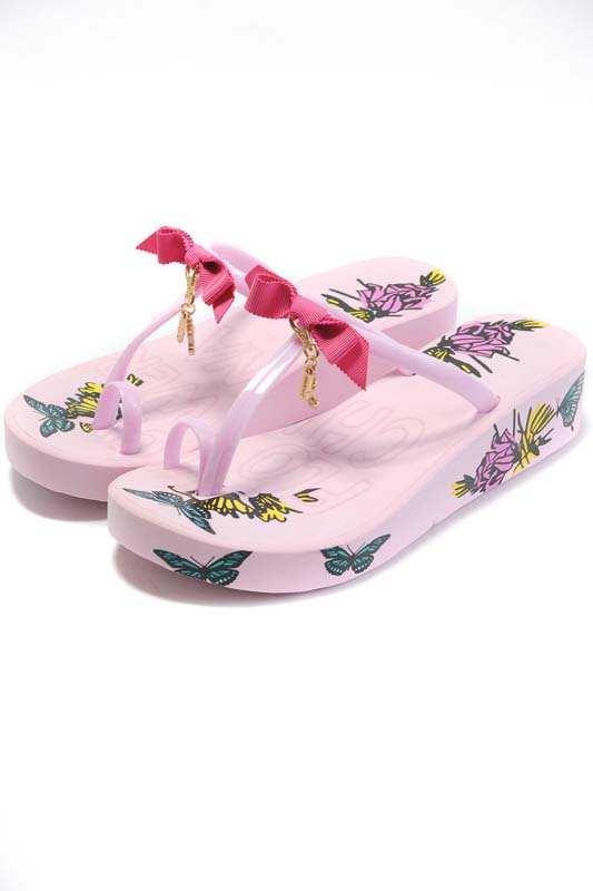 Juicy Couture Graffiti Heavy-Bottomed Slippers Pink